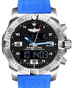 replica breitling exospace chronograph- eb5510h2/be79 twinpro blue black pushbutton foldin watches