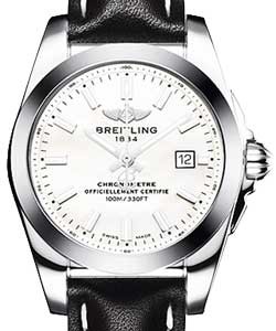 Replica Breitling Galactic 29-Steel W7234812/A784 leather black deployant