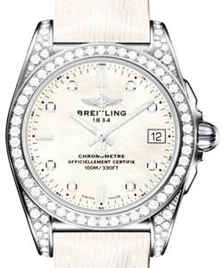 replica breitling galactic 36mm-steel-diamond-bezel- a7433063/a780 sahara white tang watches