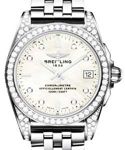 replica breitling galactic 36mm-steel-diamond-bezel- a7433063/a780 pilot steel watches
