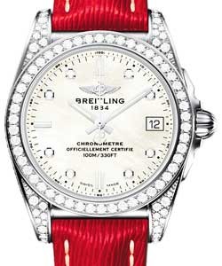 replica breitling galactic 36mm-steel-diamond-bezel- a7433063/a780 sahara red deployant watches