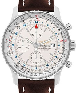 replica breitling navitimer world-chrono a2432212/g571 leather brown deployant watches