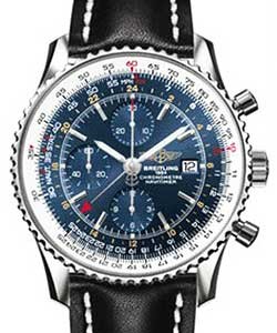 replica breitling navitimer world-chrono a2432212/c651 leather black deployant watches