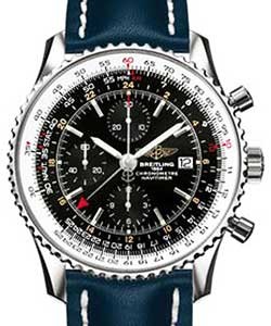 replica breitling navitimer world-chrono a2432212/b726 leather blue deployant watches