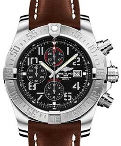 Replica Breitling Super Avenger Steel A1337111/BC28 leather brown deployant