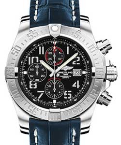replica breitling super avenger steel a1337111/bc28 croco blue deployant watches