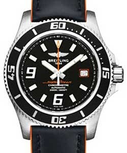 replica breitling superocean abyss a1739102/ba80 superocean leather black orange tang watches