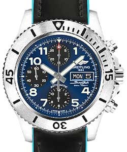 replica breitling superocean chronograph-series a13341c3/c893 superocean black turquoise tang watches