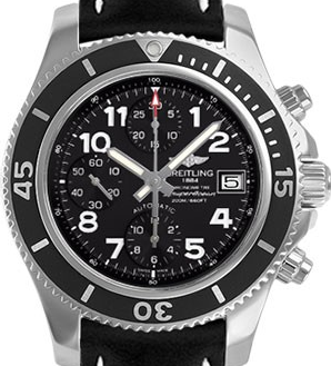 replica breitling superocean chronograph-series a13311c9/be93 leather black tang watches