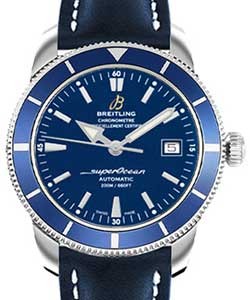 replica breitling superocean heritage a1732124/ba61 leather blue deployant watches